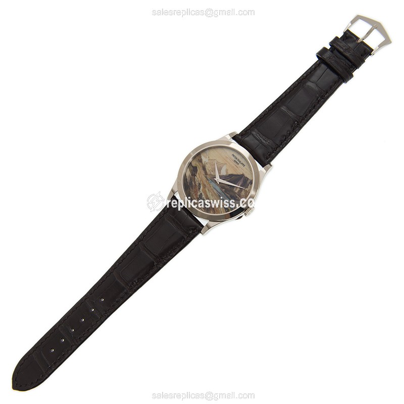 Patek Philippe 5089G-060 Replica - Automatic 18kt Gold - Brown Dial - Alligator Brown Strap - View 2