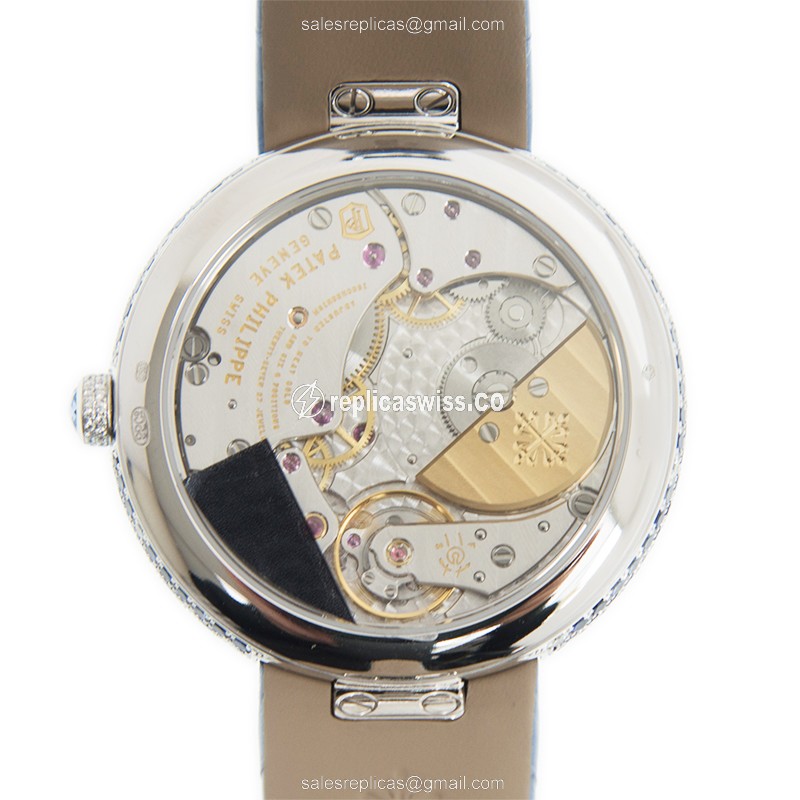 Patek Philippe 4899/901G-001 Replica - Automatic - 18kt White Gold - Blue Dial - Diamond Bezel - View 3