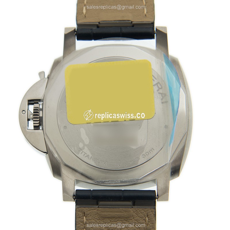 Panerai PAM00927 Replica - Automatic - PVD Titanium - Blue Dial - Blue Alligator Strap - View 3