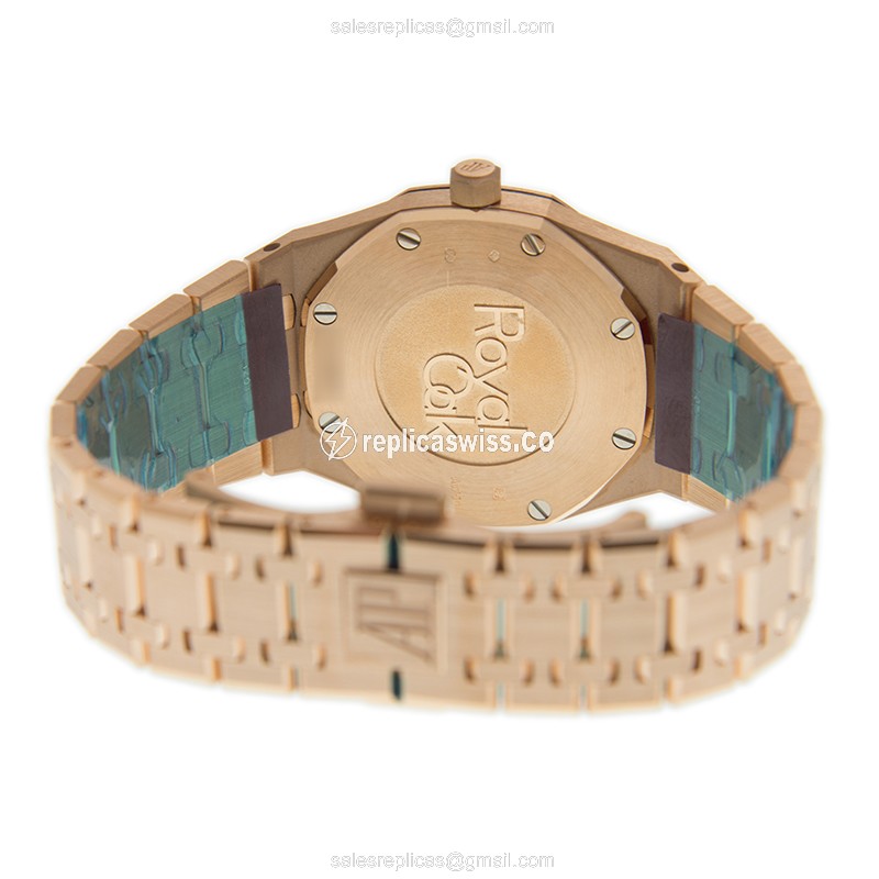 Rolex Replica - AP 67651OR - Quartz - 18kt Rose Gold Case - Diamond Dial - Gold Band - View 4