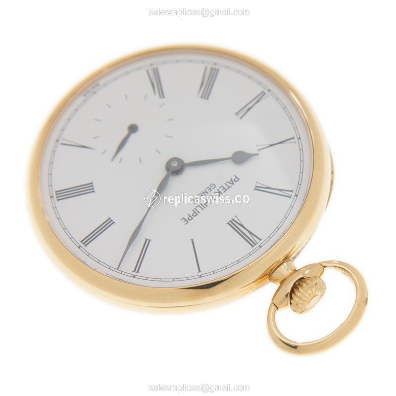 Patek Philippe 973J-010 Manual Wind - 18kt Gold Case - White Dial - Gold Strap - View 3