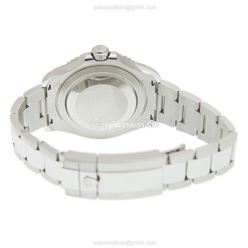 Rolex Yacht Master Replica - 950 Platinum - Blue Dial - Steel Strap - View 4
