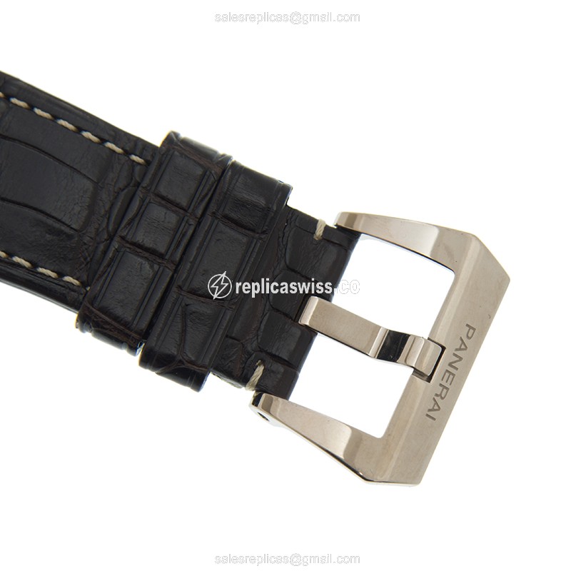Panerai PAM00373 RADIOMIR - Manual Wind - Platinum Case - Brown Dial - Alligator Strap Buckle - View 4