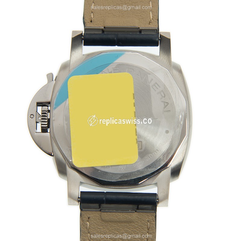 Panerai PAM00926 LUMINOR DUE Replica - Automatic - Blue PVD Titanium - Leather Blue Strap - View 3
