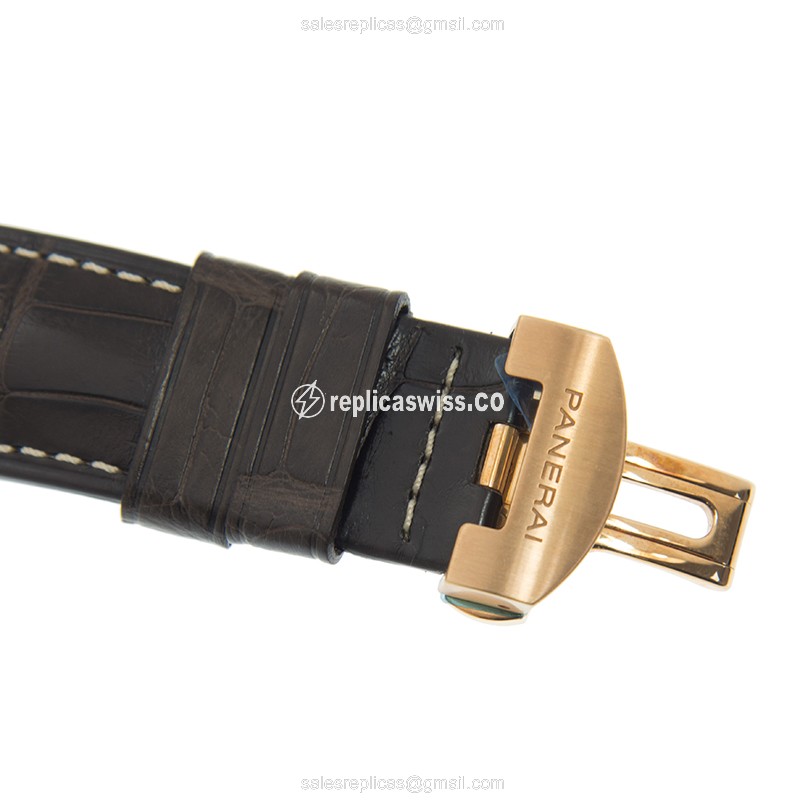 Panerai Luminor PAM00488 Replica - Auto - Rose Gold - Brown - View 4