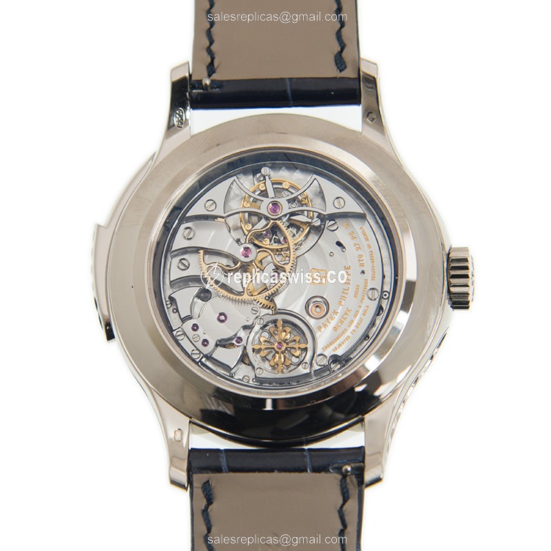 Patek Philippe 5207G-001 Manual Wind - 18kt Gold - Blue Dial - Black Alligator Strap - View 3