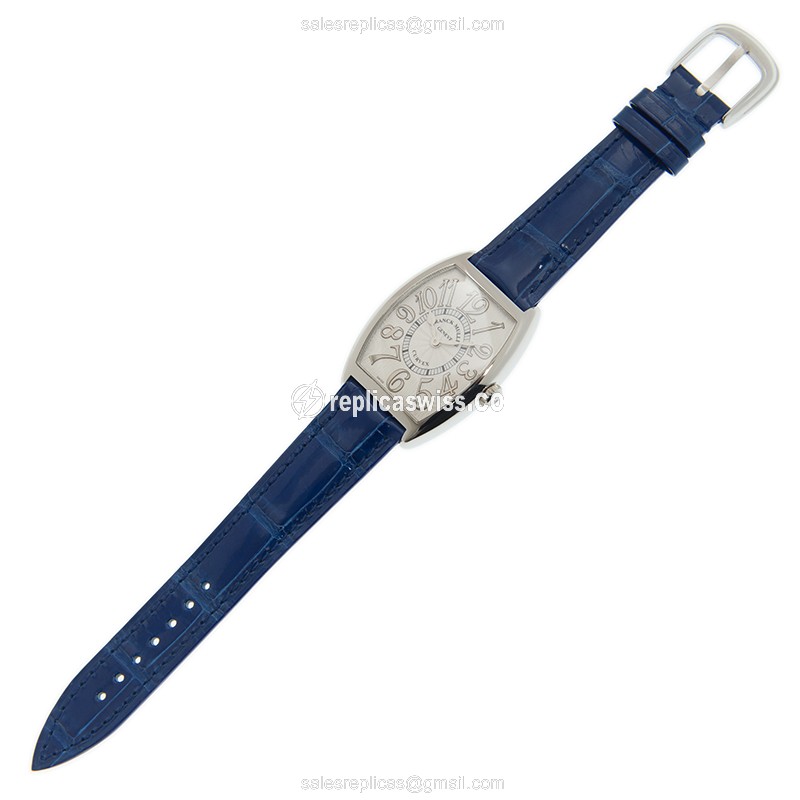 Franck Muller 7502 QZ REL(AC) - BLUE STRAP CINTREE CURVEX Quartz Stainless Steel - View 2