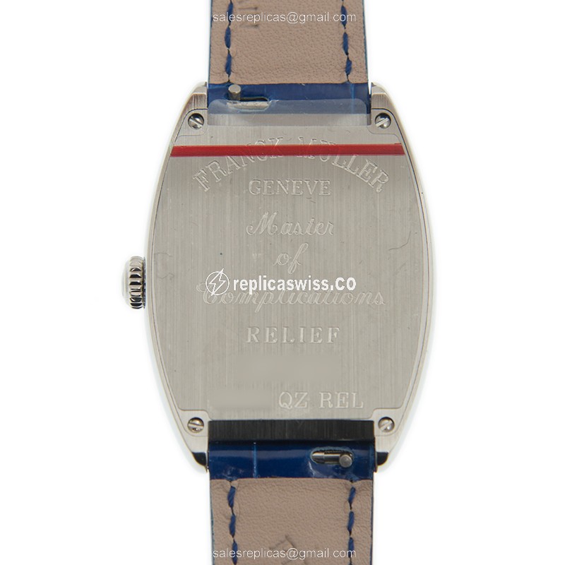 Franck Muller 7502 QZ REL(AC) - BLUE STRAP CINTREE CURVEX Quartz Stainless Steel - View 3