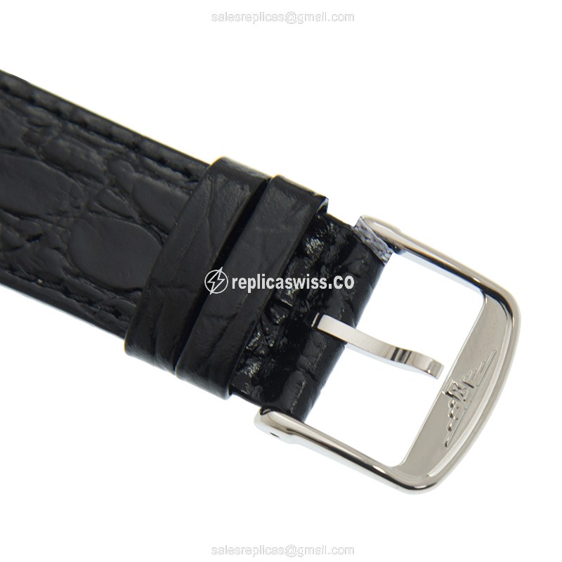 Longines Presence Replica - Automatic - Stainless Steel - White Dial, Leather Strap - View 4