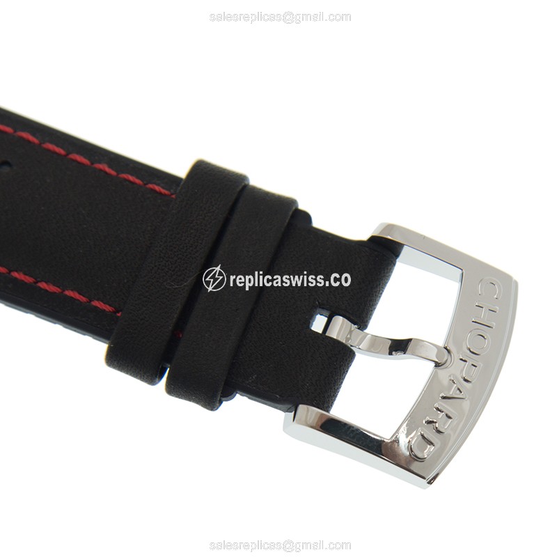 Chopard Replica MILLE MIGLIA GT - Automatic - Red Dial - Steel Case - Black Leather Strap - View 4