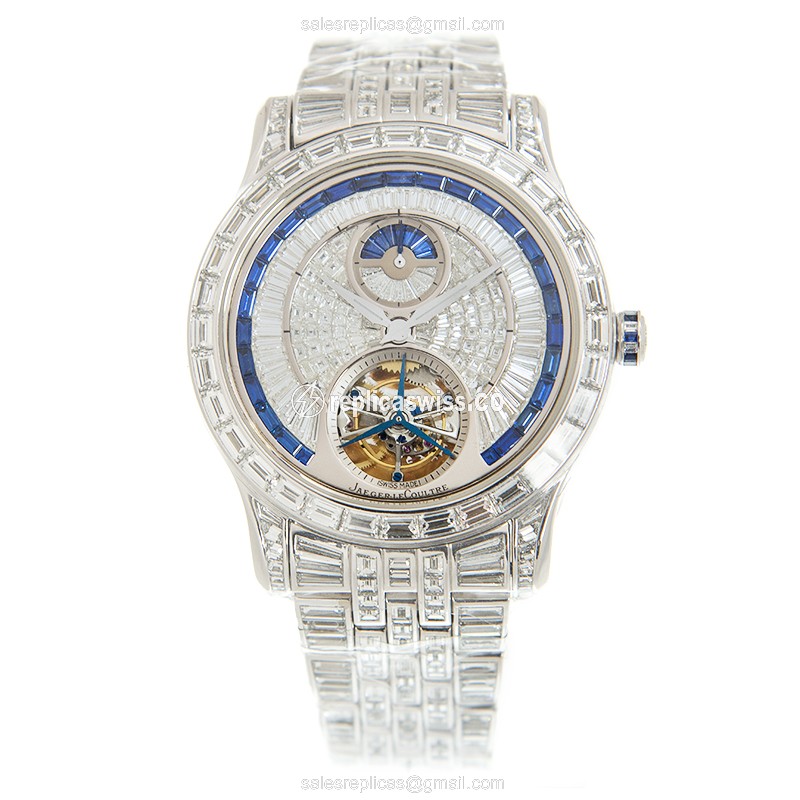 Jaeger-Lecoultre Q1663314 Replica - Ultra Thin - Automatic - 18kt White Gold - Diamond Dial - Silver Strap - View 2