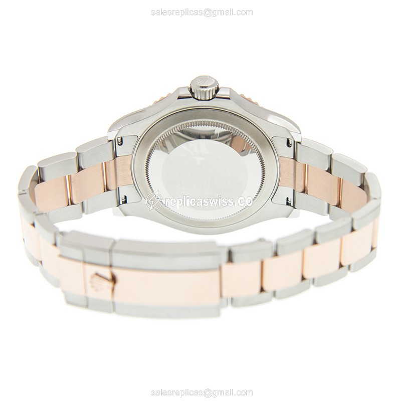 Rolex Yacht Master Replica - Automatic - Rose Gold & Steel - Brown Dial - View 4
