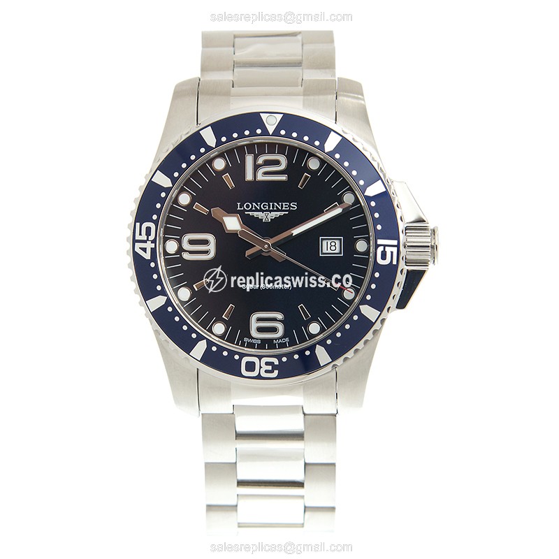 Longines CONQUEST Quartz - Steel Case, Blue Dial, Silver Clasp, Steel Strap - View 2