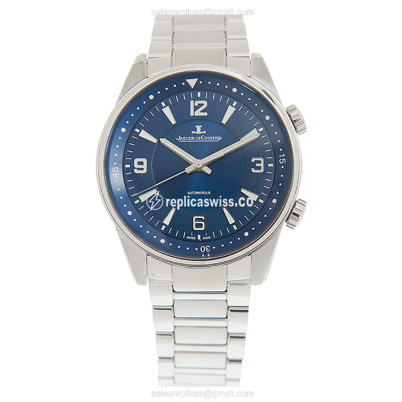 Jaeger-Lecoultre Q9008180 Replica - Automatic - Blue Dial - Steel Case - Silver Strap - View 2