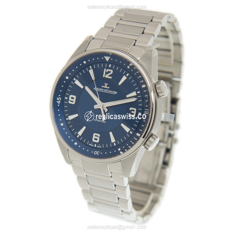 Jaeger-Lecoultre Q9008180 Replica - Automatic - Blue Dial - Steel Case - Silver Strap - View 3
