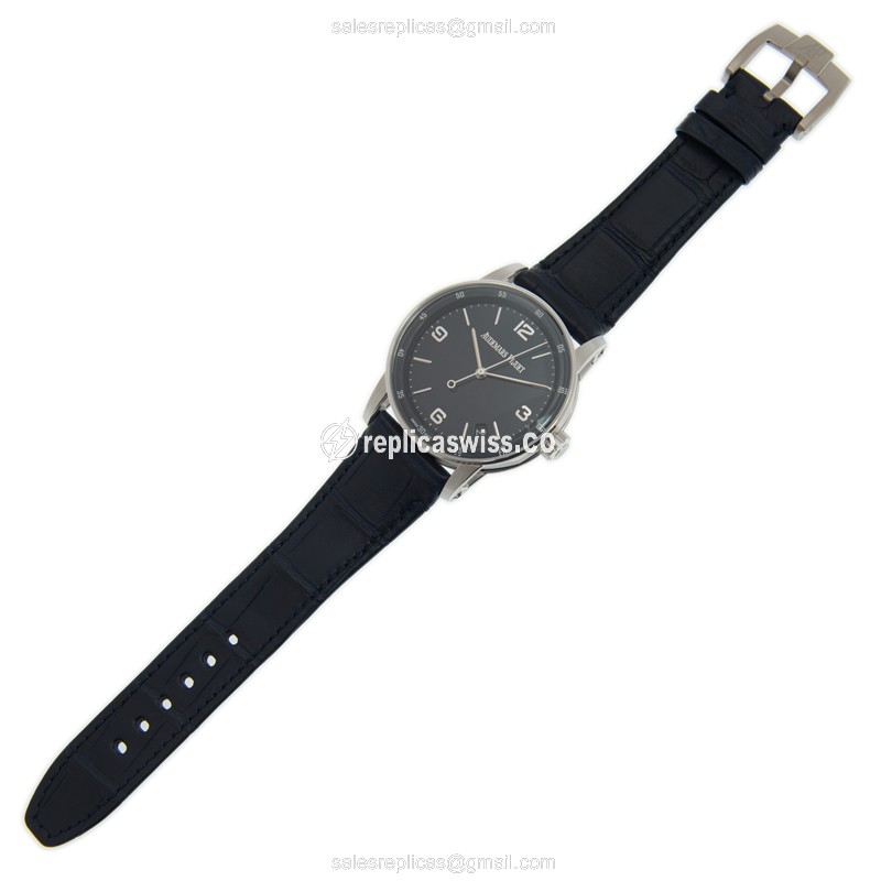 Audemars Piguet 15210BC.OO.A321CR.01 - Automatic 18kt Gold - Blue Dial - Blue Leather Strap - View 2