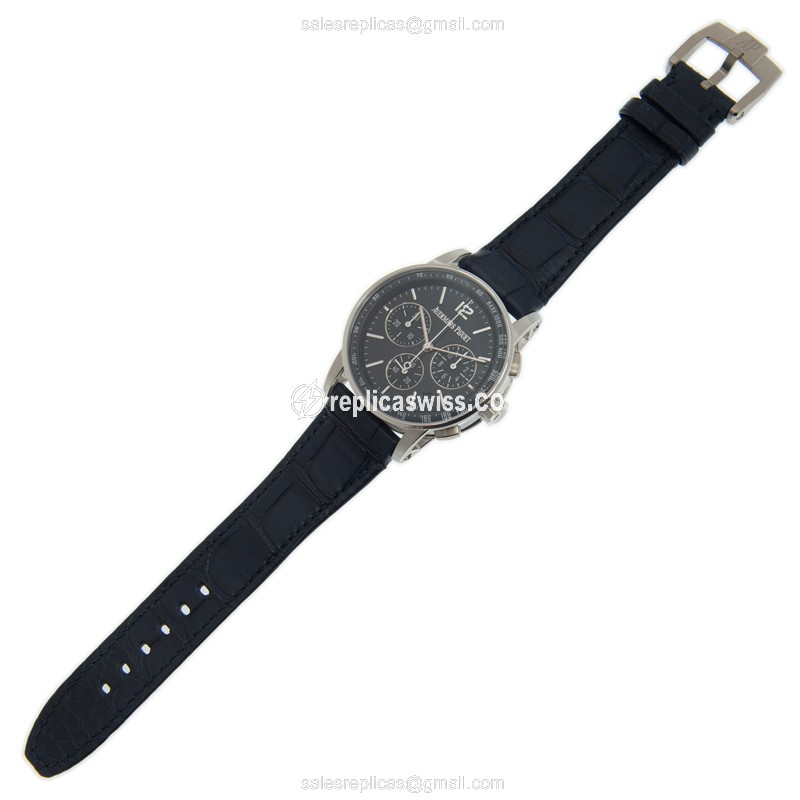 Audemars Piguet 11.59 Replica - Automatic - 18kt White Gold - Blue Dial & Leather Strap - View 2