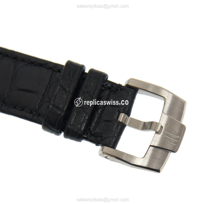 Audemars Piguet 26393BC.OO.A002CR.01 Replica - Automatic 18kt Gold - Black Dial - Leather Strap - Buckle Clasp - View 4