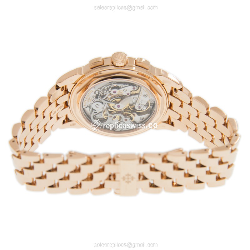 Patek Philippe 5270/1R-001 Grand Complications - Manual - 18kt Rose Gold - Black Dial - Gold Clasp - View 3