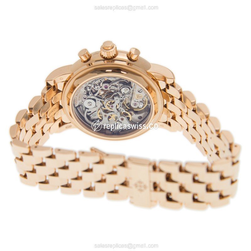 Patek Philippe 5204-1R-001 - Manual Wind - 18kt Rose Gold - Black Dial - Gold Clasp - View 3