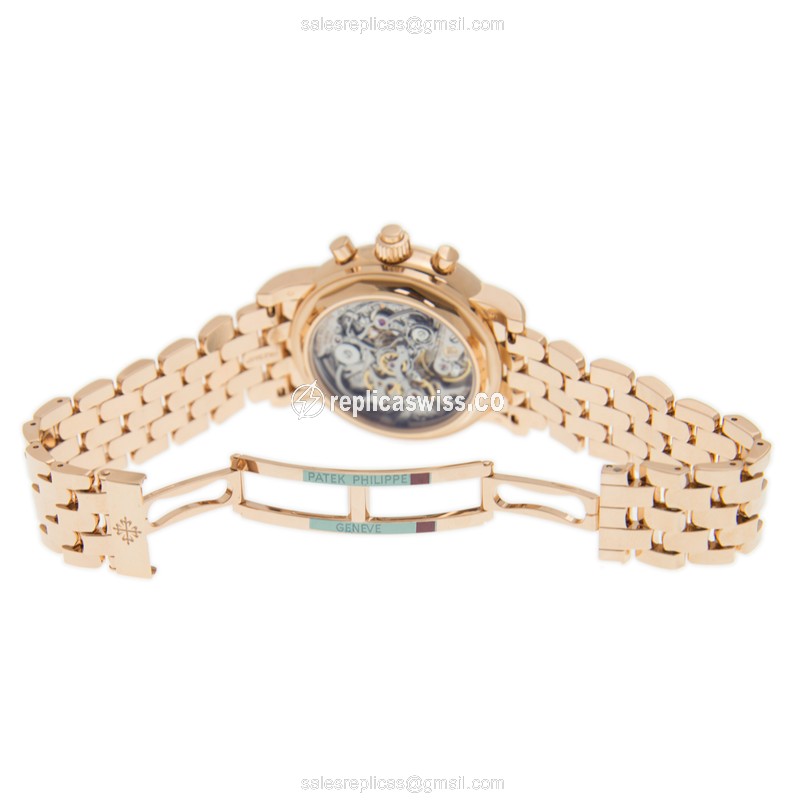 Patek Philippe 5204-1R-001 - Manual Wind - 18kt Rose Gold - Black Dial - Gold Clasp - View 4