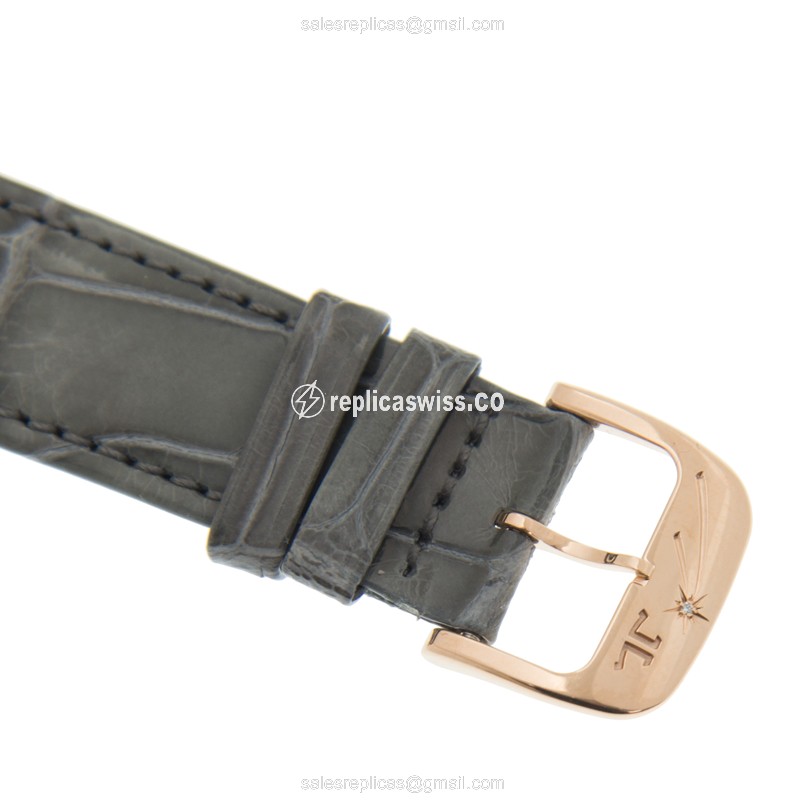 Jaeger-Lecoultre Q3482520 Rendez-Vous Replica - Automatic - 18kt Rose Gold - Diamond Dial - Grey Alligator Strap - View 4
