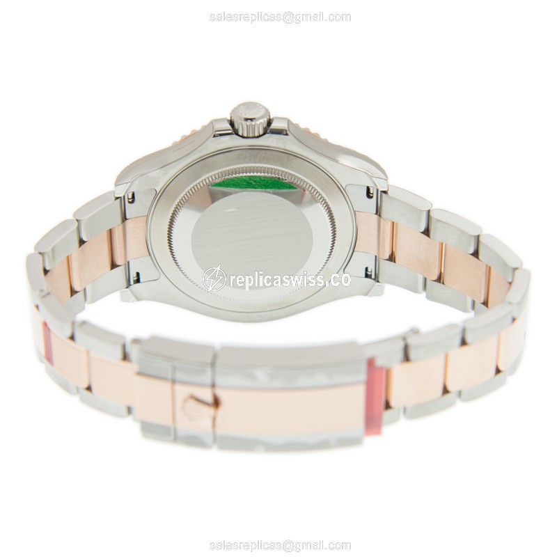 Yacht Master Replica - Automatic - 18kt Rose Gold on Steel - Black Dial - View 4
