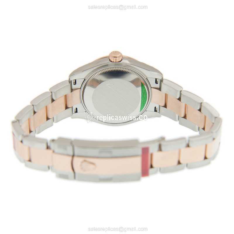 Rolex Datejust Replica - Automatic - 18kt Rose Gold Case, Silver Dial - View 4