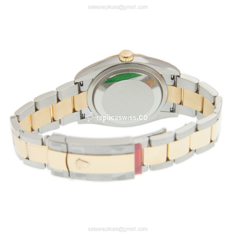 Rolex Datejust Replica - Automatic - 18kt Gold & Steel - Gold Dial, Gold Clasp - View 4
