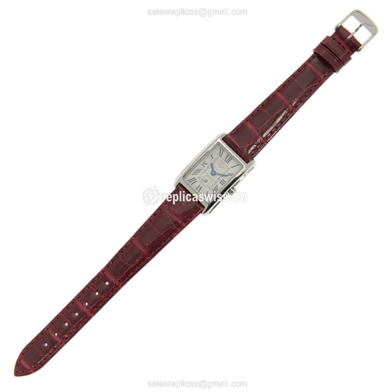 Longines Dolce Vita Replica - Quartz - Silver Dial, Leather Strap, Buckle Clasp - View 2