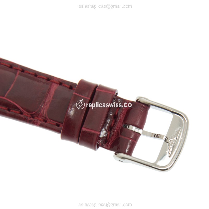 Longines Dolce Vita Replica - Quartz - Silver Dial, Leather Strap, Buckle Clasp - View 4