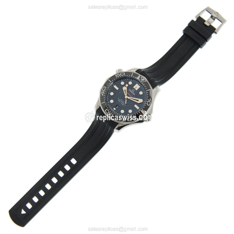 Omega Seamaster Replica - Automatic - Steel - Black Dial - View 2
