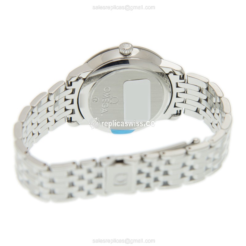 Omega DE VILLE Replica - Automatic, Black Dial on Silver Steel Strap - View 4