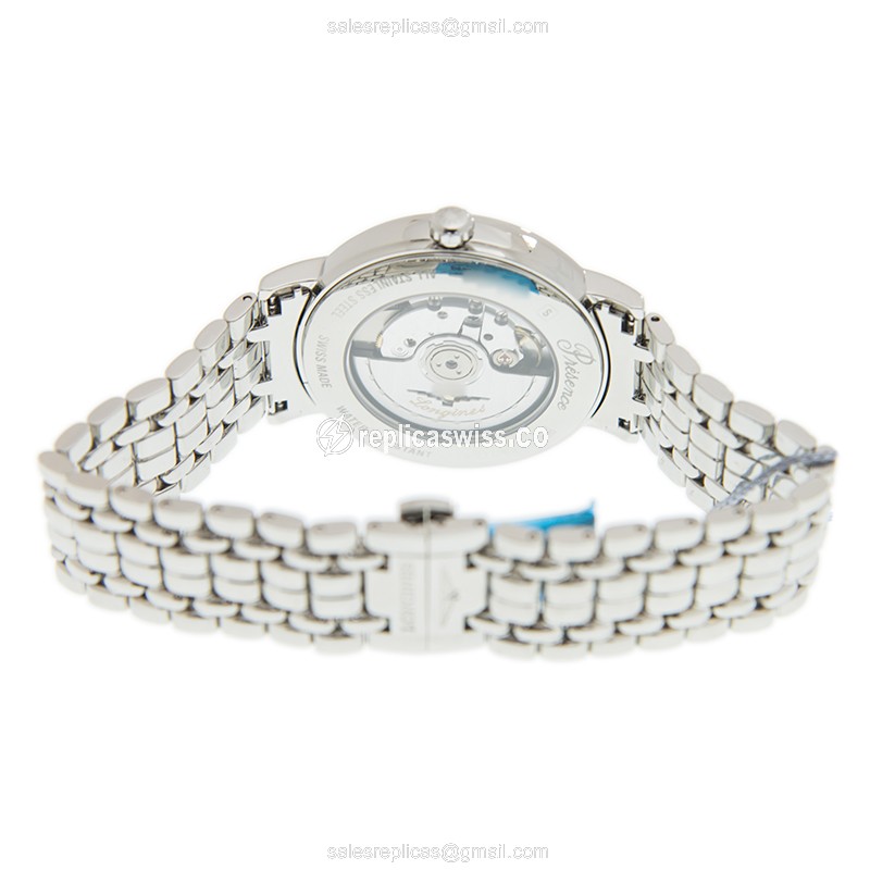 Longines Presence Replica - Automatic - Stainless Steel - White Dial - Silver Clasp - View 4