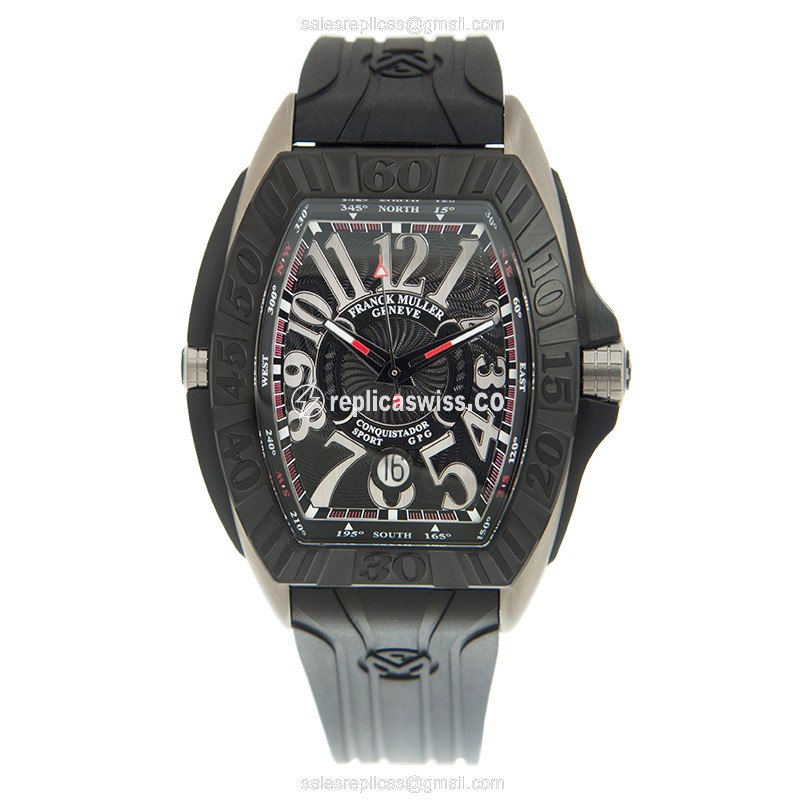 Franck Muller Conquistador GPG Replica - Automatic - Titanium - Black Dial - View 2