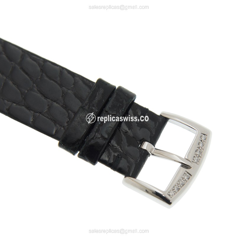 Franck Muller 5002 M QZ D2 HEART - Quartz - 18kt White Gold - Diamond Dial - Buckle Clasp, Black Leather Strap - View 4