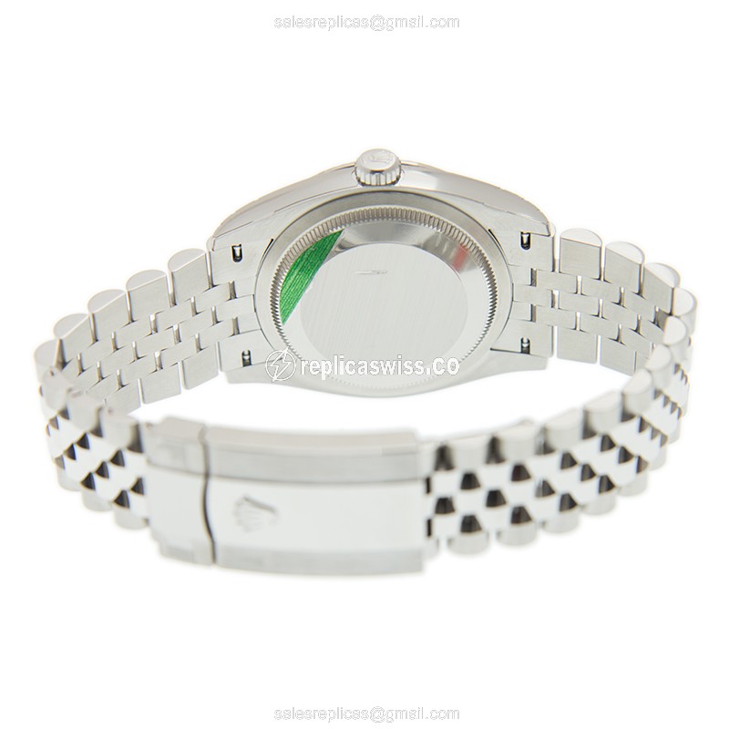 Rolex DATEJUST Replica - Automatic - White Gold & Steel - Pink Dial - Silver Clasp - View 4