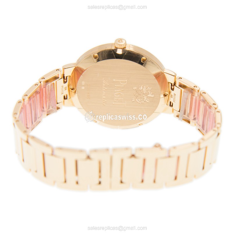 Piaget ALTIPLANO 18kt Rose Gold - Automatic - White Dial - Gold Strap - View 4