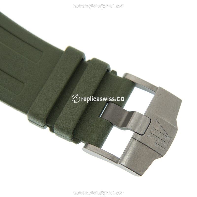 Audemars Piguet Royal Oak Offshore Replica - Automatic - Green Dial - Rubber Green Strap - View 4