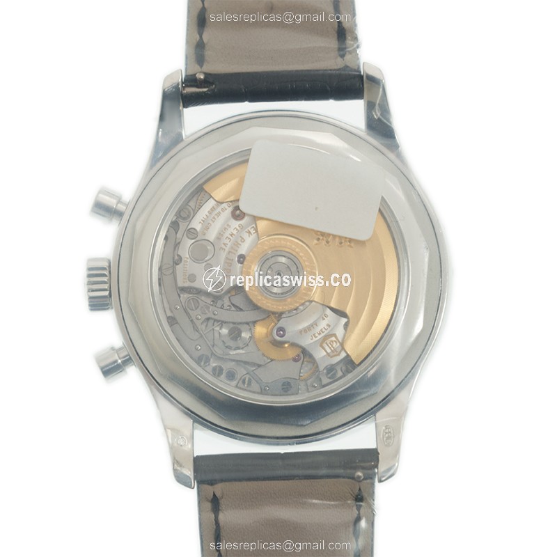 Patek Philippe 5961/13P-010 Replica - Automatic - Platinum - Black Dial - Alligator Black Clasp - View 3