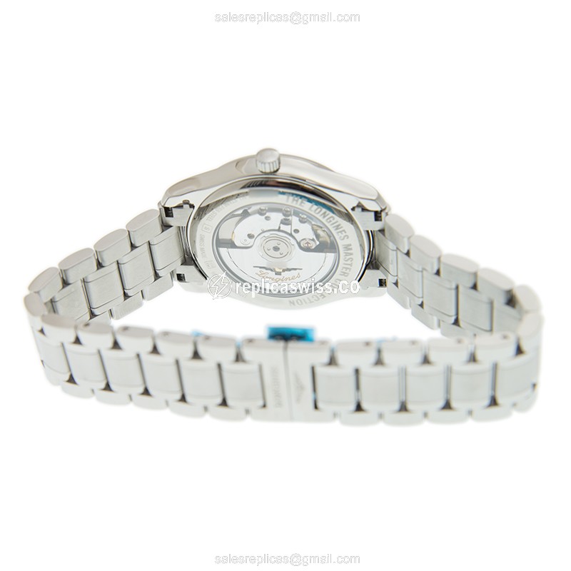 Longines L2.909.4.77.6 Replica - Automatic - Steel Case - White Dial, Silver Clasp - View 4