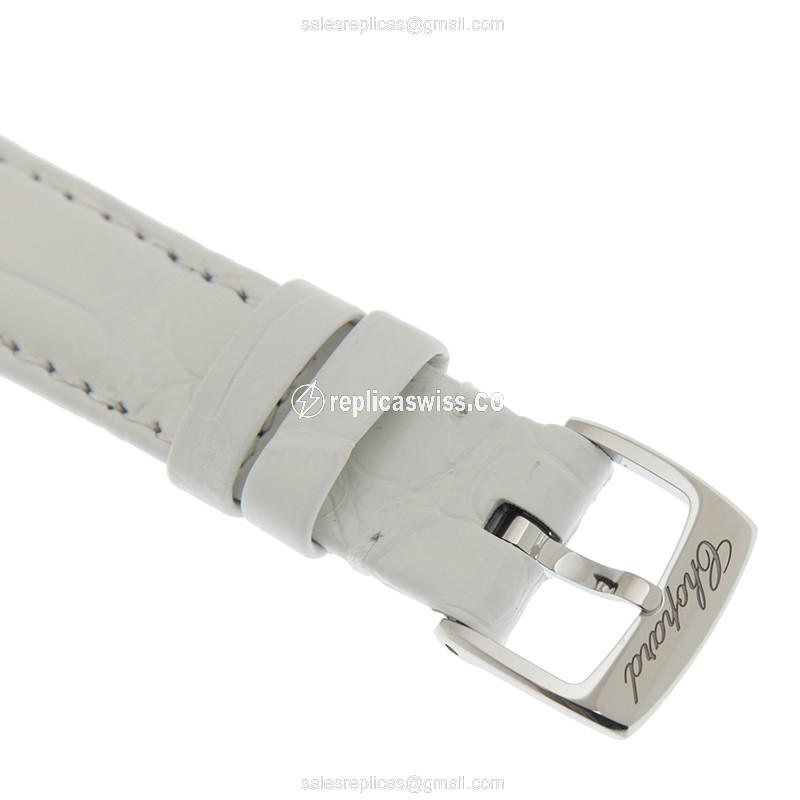 Chopard Happy Hearts Replica - Quartz - 18kt Rose Gold & Steel - White Dial, Buckle Clasp - View 4
