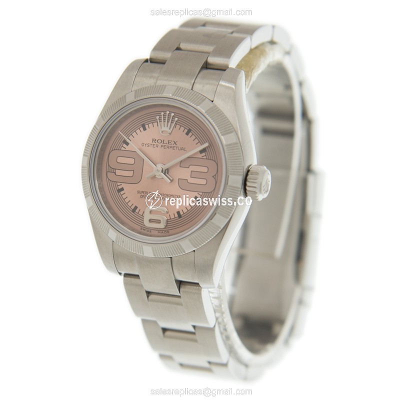 Rolex Datejust Replica - Automatic - Stainless Steel Case - Pink Dial - View 3