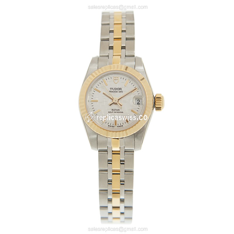 Tudor Princess Date Replica - Automatic - Silver - 18kt Gold - View 2