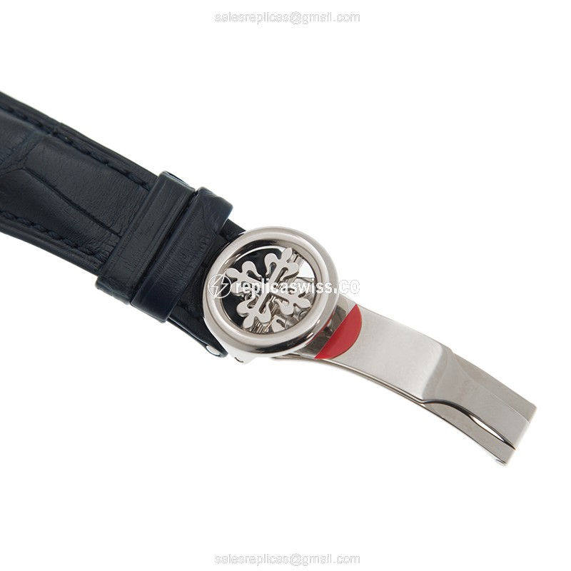 Patek Philippe 5930G-010 Replica - Automatic - Gold - Grey Dial - Leather Strap - View 4