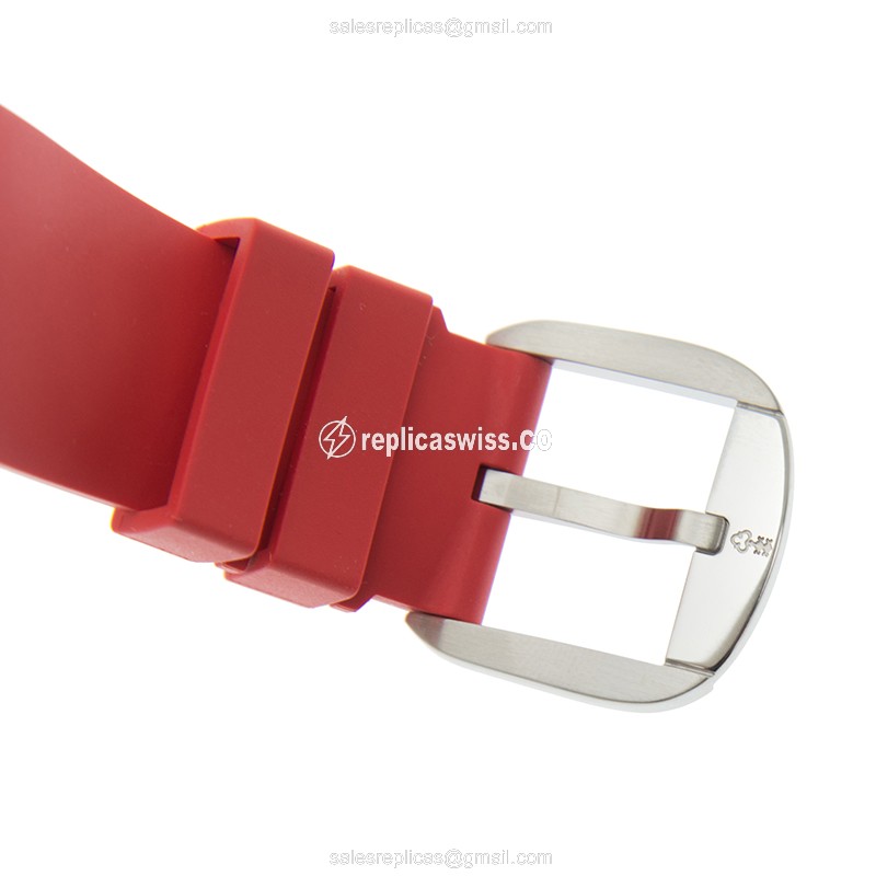 Corum Bubble Replica - Automatic - Red Steel Case - Red Dial & Rubber Strap - View 4