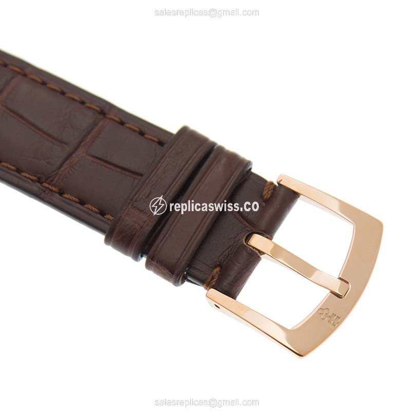 Corum Heritage 157.100.55/0002 - Auto 18kt Rose Gold - White Dial Brown Leather Buckle - View 4