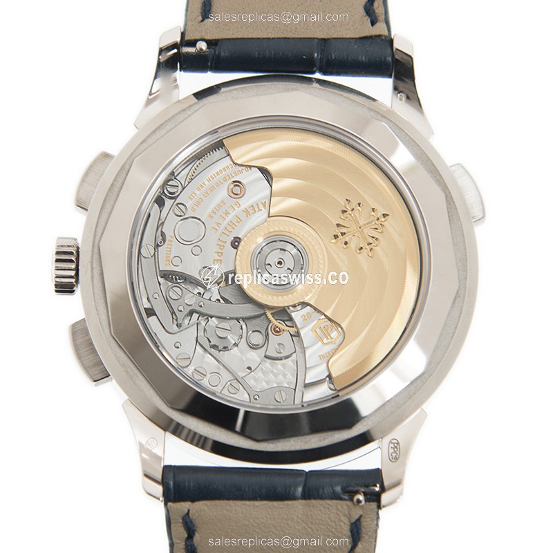 Patek Philippe 5930G-010 Replica - Automatic - Gold - Grey Dial - Leather Strap - View 3