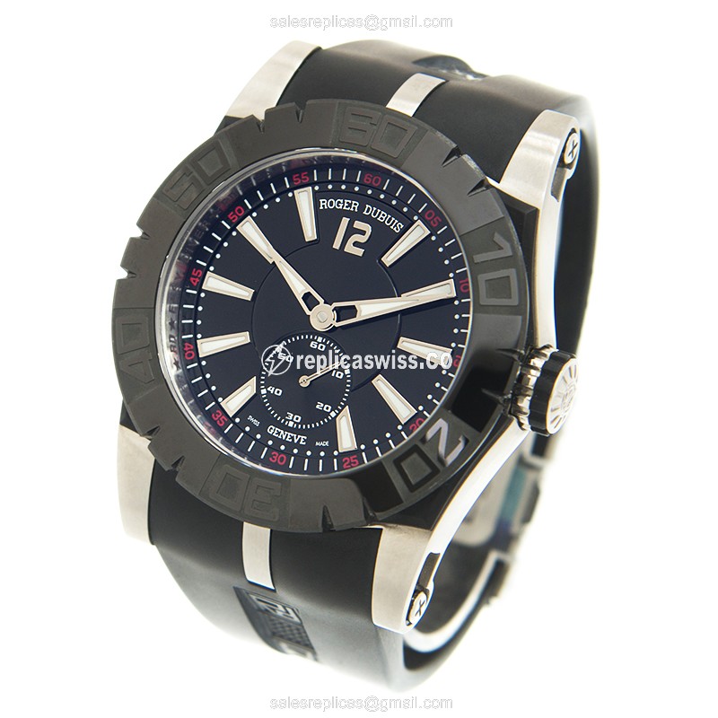 Roger Dubuis DBSE0280 EXCALIBUR - Automatic Ceramic - Black Dial - Rubber Strap - View 3