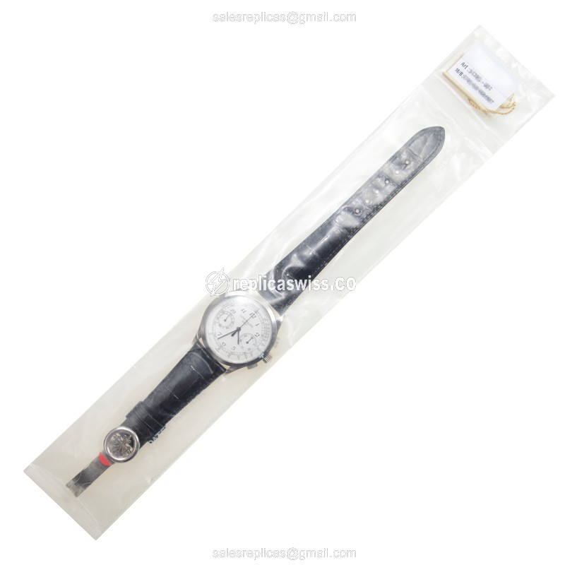 Patek Philippe 5170G-001 Complications Manual Wind 18kt Gold White Dial Black Leather Strap Clasp - View 2